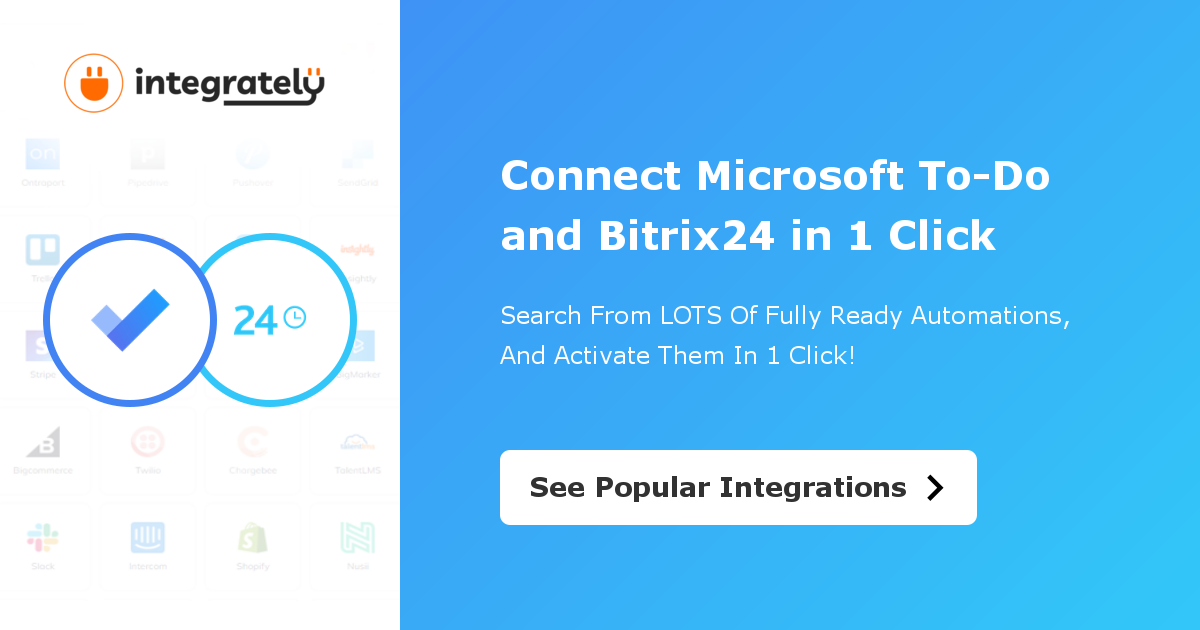 How To Integrate Microsoft To Do Bitrix24 1 Click Integration