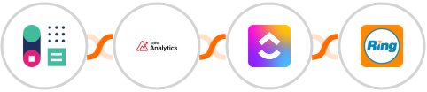 Capsule CRM + Zoho Analytics + ClickUp + RingCentral Integration