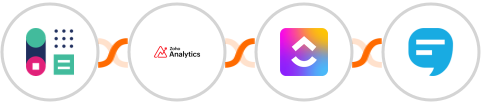 Capsule CRM + Zoho Analytics + ClickUp + SimpleTexting Integration