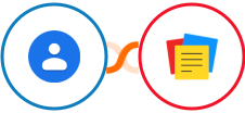 Google Contacts + Zoho Notebook Integration