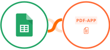 Google Sheets + PDF-App Integration
