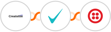 Createtos + EmailListVerify + Twilio Integration