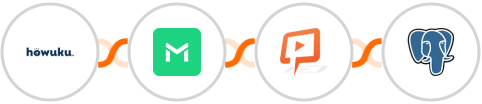 Howuku + TrueMail + JetWebinar + PostgreSQL Integration