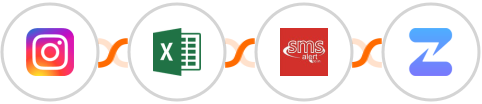 Instagram Lead Ads + Microsoft Excel + SMS Alert + Zulip Integration