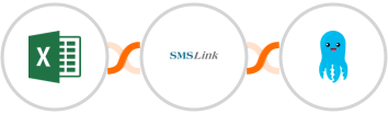 Microsoft Excel + SMSLink  + Builderall Mailingboss Integration