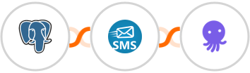 PostgreSQL + sendSMS + EmailOctopus Integration