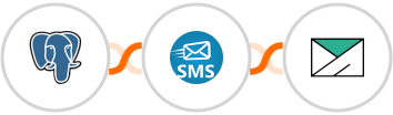 PostgreSQL + sendSMS + SMTP Integration