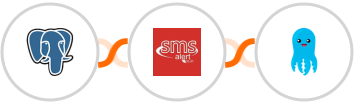 PostgreSQL + SMS Alert + Builderall Mailingboss Integration