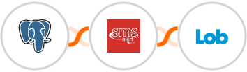 PostgreSQL + SMS Alert + Lob Integration