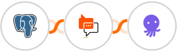 PostgreSQL + SMS Online Live Support + EmailOctopus Integration
