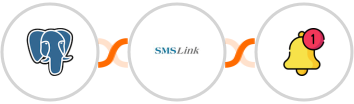 PostgreSQL + SMSLink  + Push by Techulus Integration