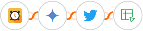Scheduler + Gemini AI + Twitter + Zoho Sheet Integration