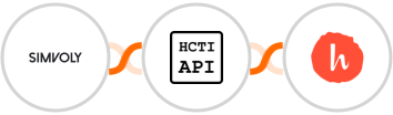 Simvoly + HTML/CSS to Image + Handwrytten Integration