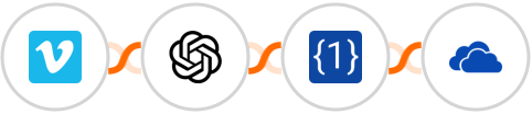 Vimeo + OpenAI Whisper + OneSimpleApi + OneDrive Integration