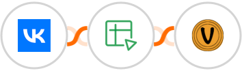 Vk.com + Zoho Sheet + Vybit Notifications Integration