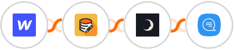 Webflow + Data Modifier + Sniffmail + Wassenger Integration