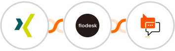 XING Events + Flodesk + SMS Online Live Support Integration