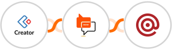 Zoho Creator + SMS Online Live Support + Mailgun Integration