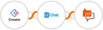 Zoho Creator + UChat + SMS Online Live Support Integration