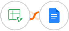 Zoho Sheet + Google Docs Integration