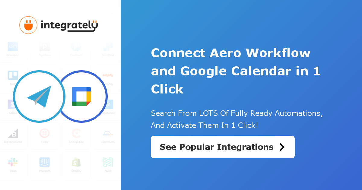 Aero Workflow Google Calendar Integration 2 Integrations ️