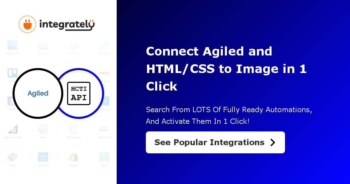 How to integrate Agiled & HTML/CSS to Image | 1 click ️ integration