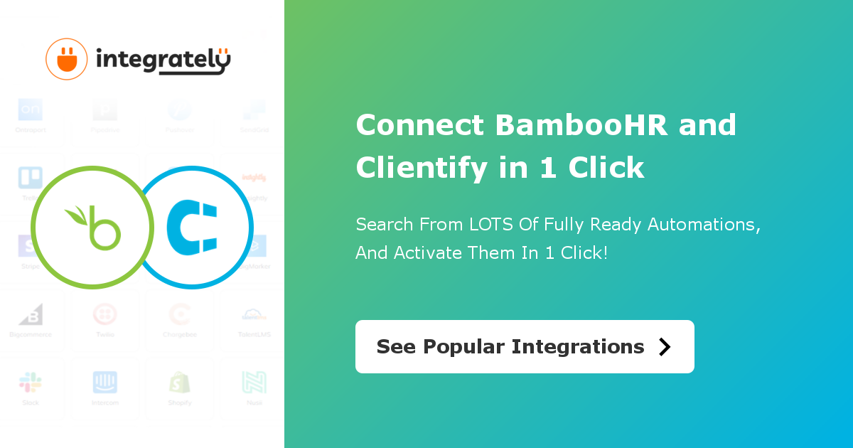 How to integrate BambooHR & Clientify | 1 click ️ integration