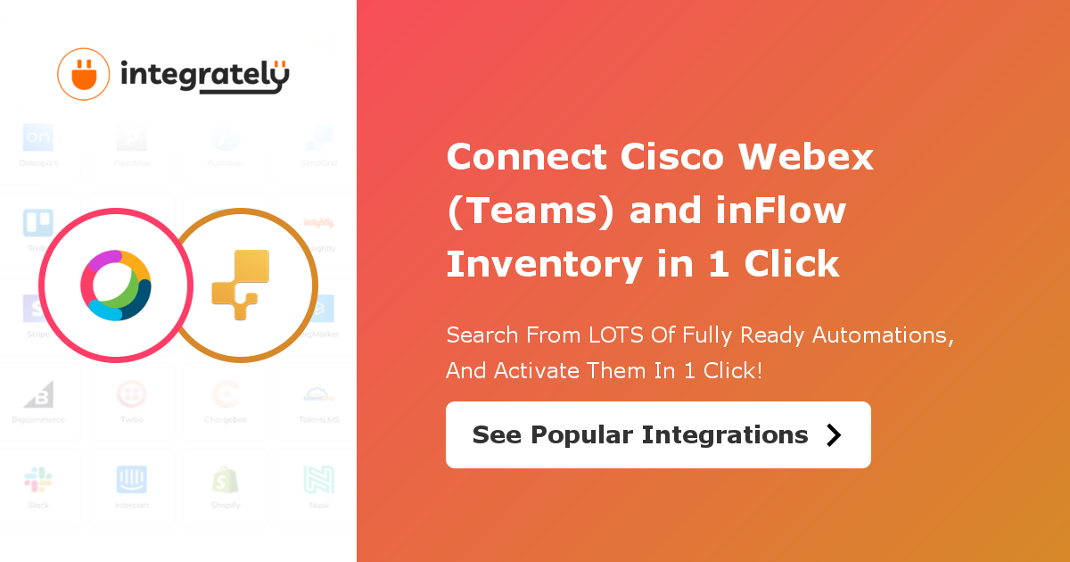How to integrate Cisco ex (Teams) & inFlow Inventory 1 click ️