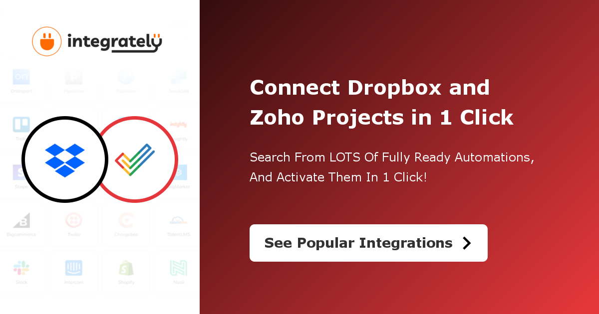 How To Integrate Dropbox And Zoho Projects 1 Click ️ Integration 3220