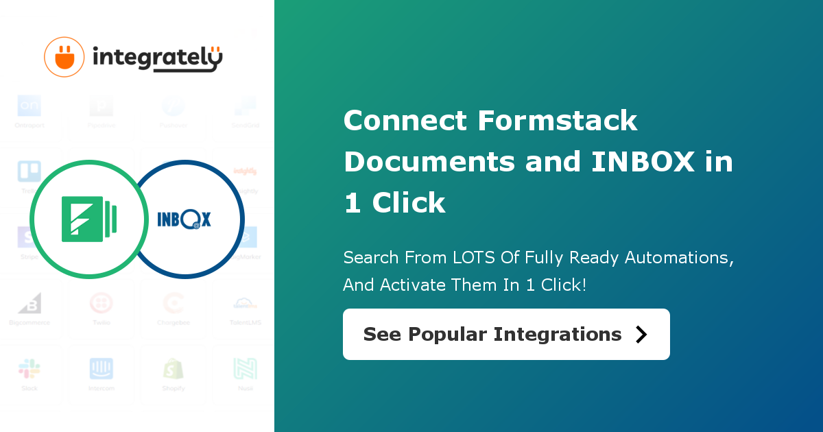 How to integrate Formstack Documents & INBOX 1 click ️ integration