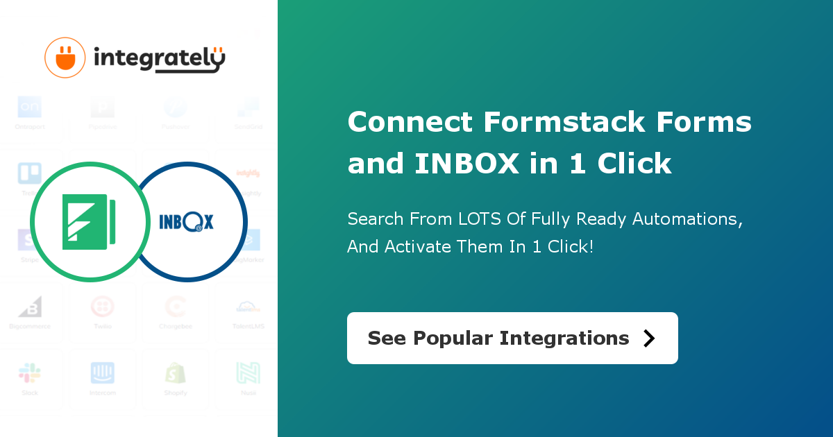 Connect Formstack Forms & INBOX Integrations 2 Integrations ️