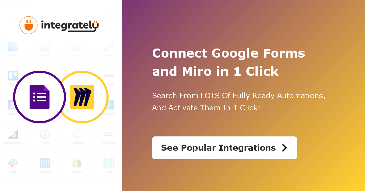 Google Forms Miro Integration Connect in 1click ️