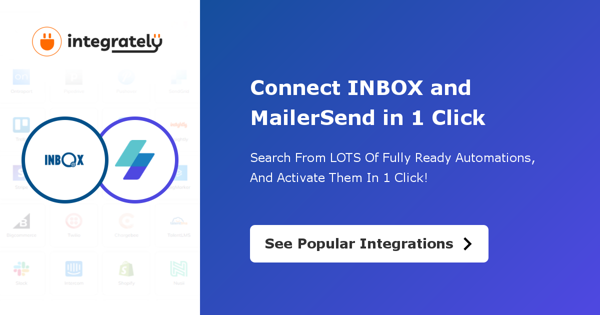 How to integrate INBOX & MailerSend 1 click ️ integration