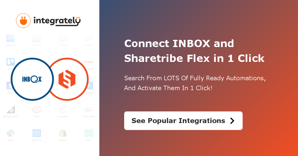 How To Integrate INBOX & Sharetribe Flex | 1 Click ️ Integration