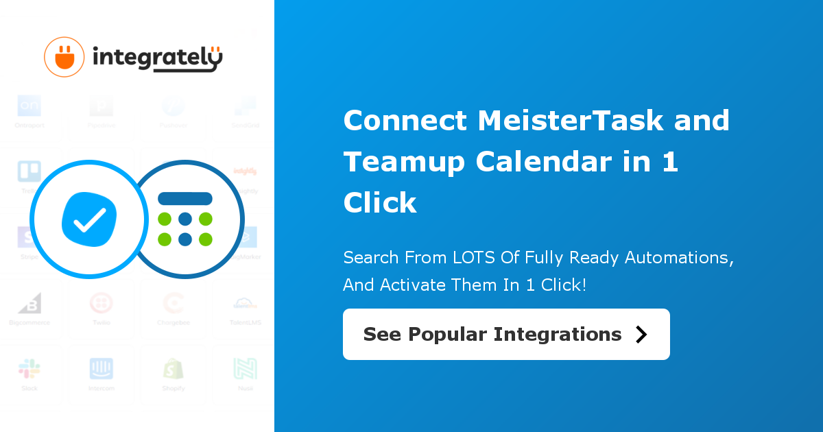 How to integrate MeisterTask & Teamup Calendar 1 click ️ integration