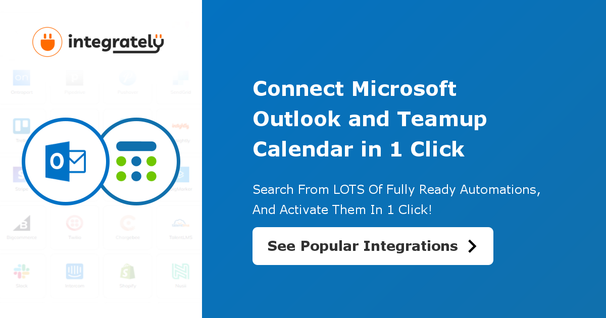 How to integrate Microsoft Outlook & Teamup Calendar 1 click ️