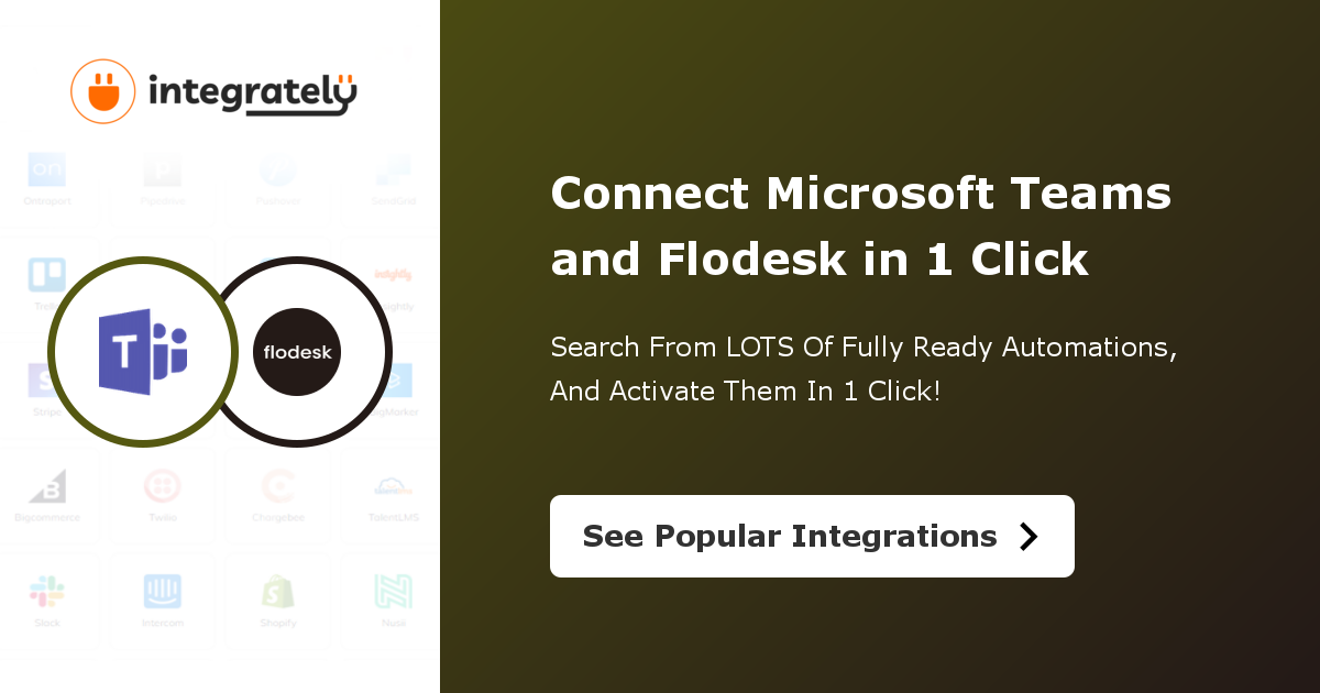How to integrate microsoft teams flodesk 1 click integration