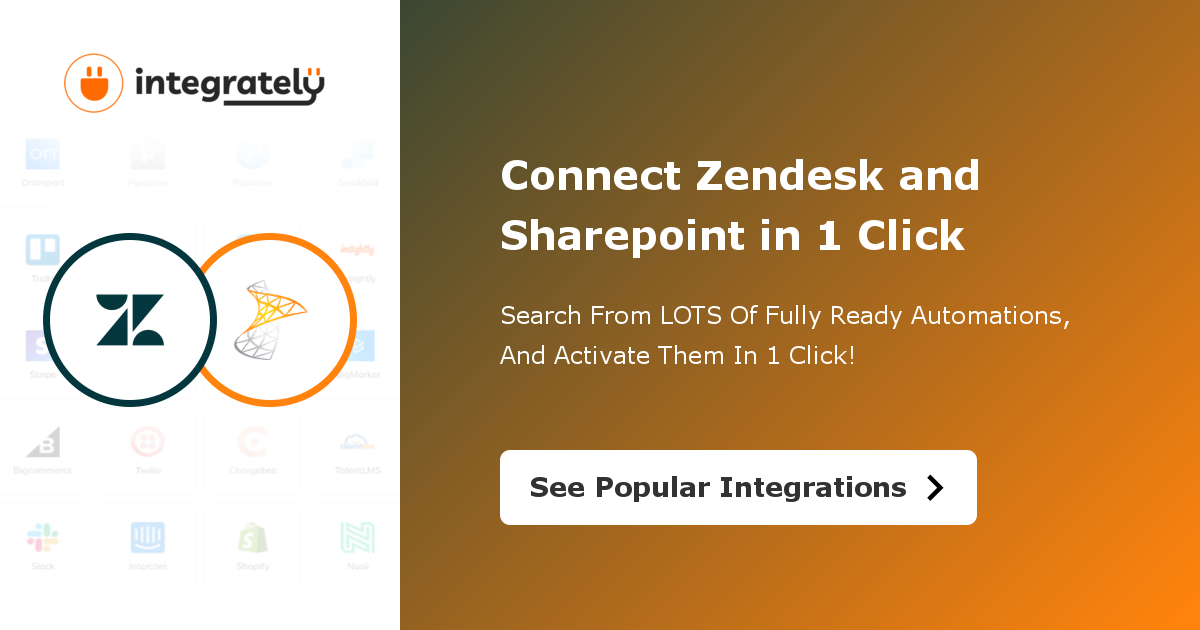 How to integrate Zendesk & Sharepoint | 1 click ️ integration